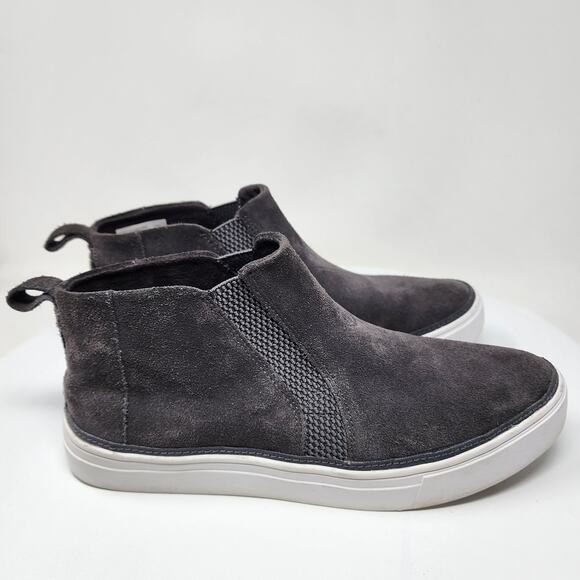TOMS Bryce Chukka Sneaker Women 10 Grey Suede High Top Pull On Shoes 10017452 - Picture 2 of 11
